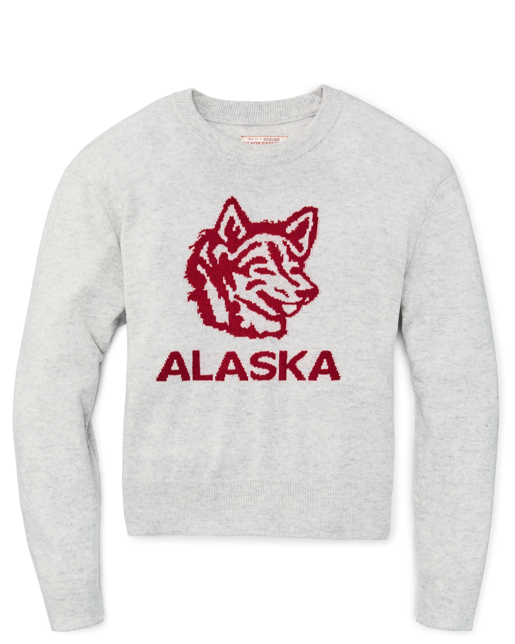 Women's Graphic Wool Sweater - Heather Gray - Image 2