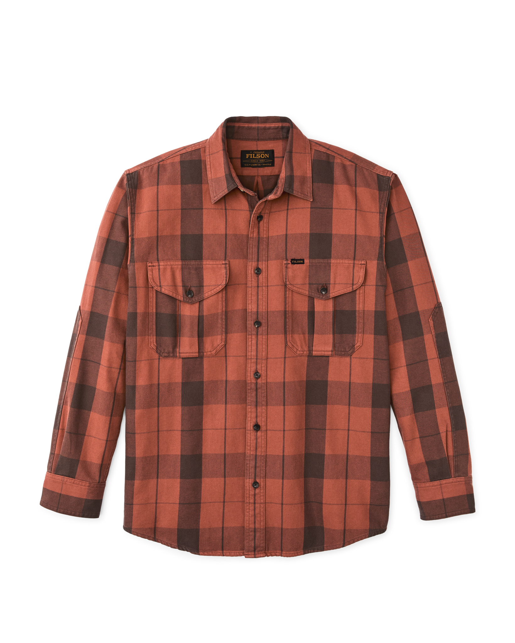 Vintage Wash Alaskan Guide Shirt - Sequoia / Dark Bown Plaid - Image 4