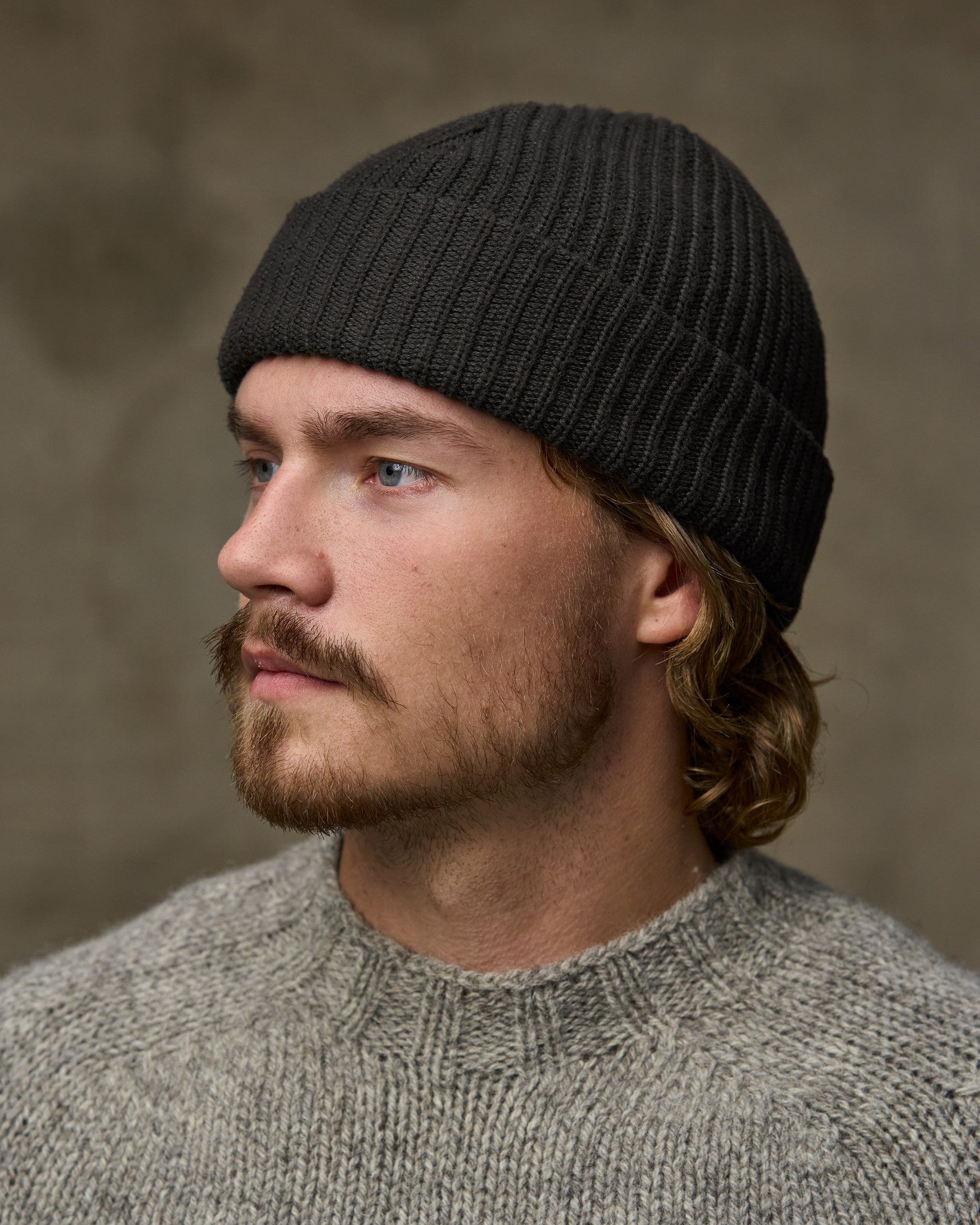 Cotton Watch Cap - Faded Black - Image 3