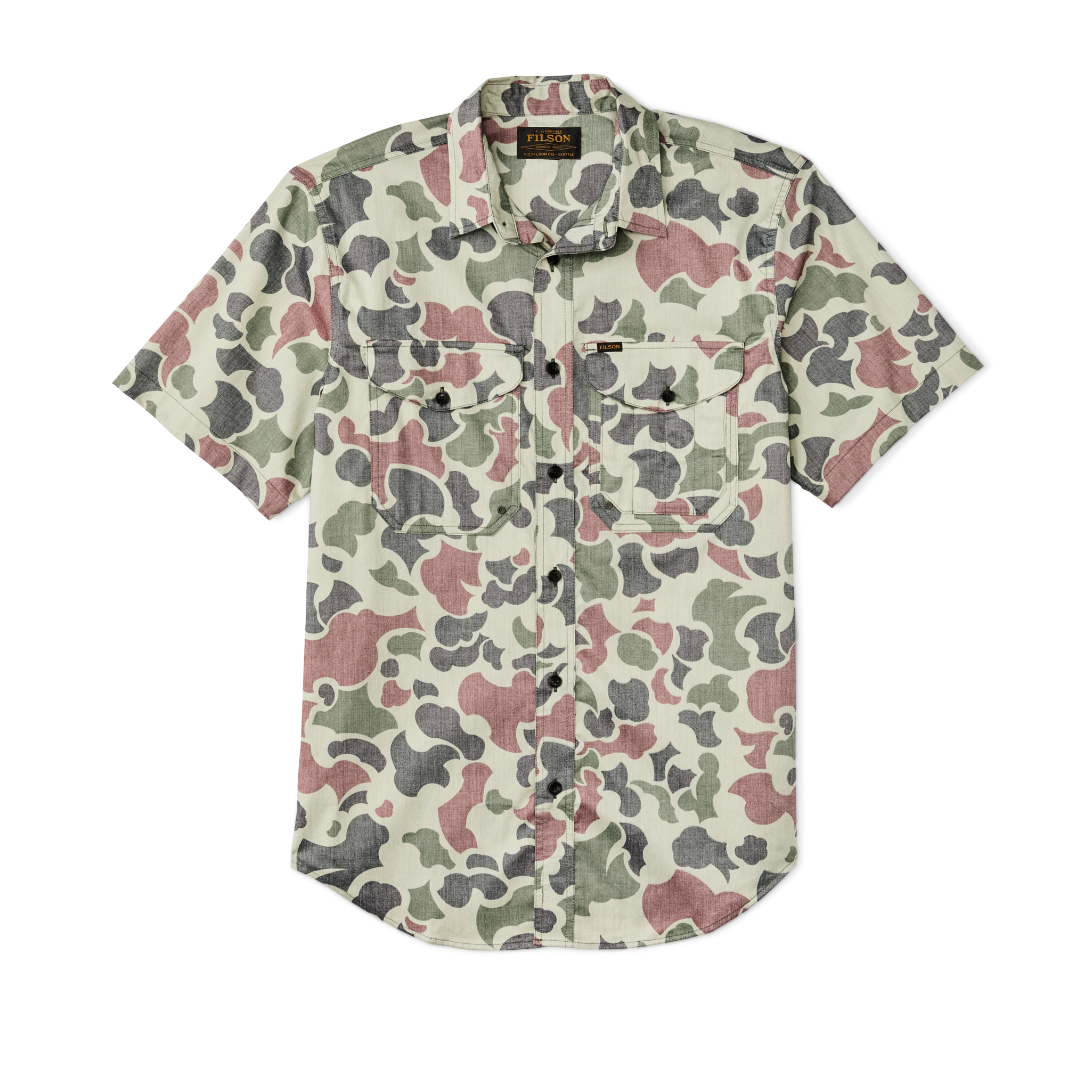 Twin Lakes Short Sleeve Sport Shirt - Shrub Camo