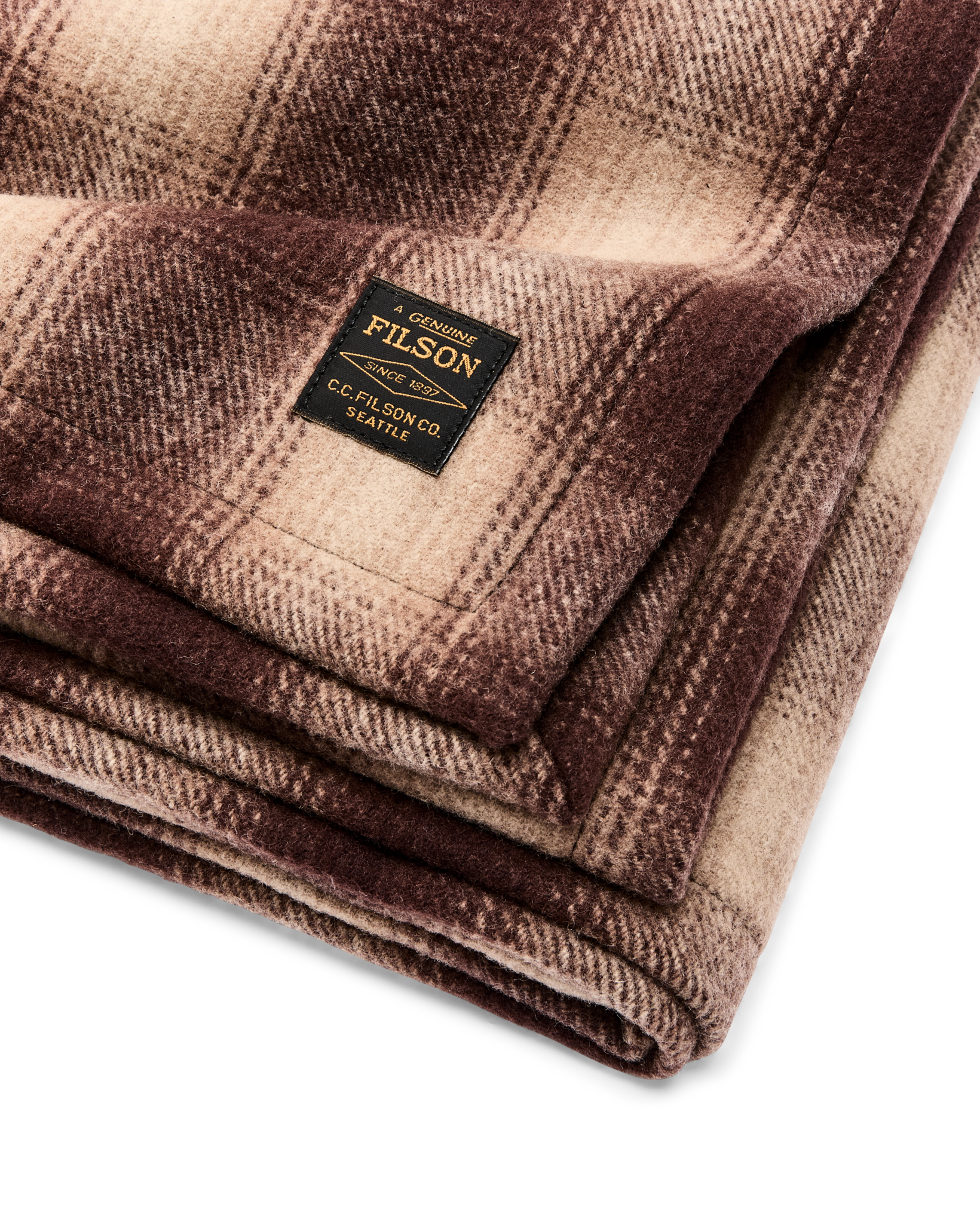 Mackinaw Wool Surplus Blanket - Brown / Tan Ombre - Image 3