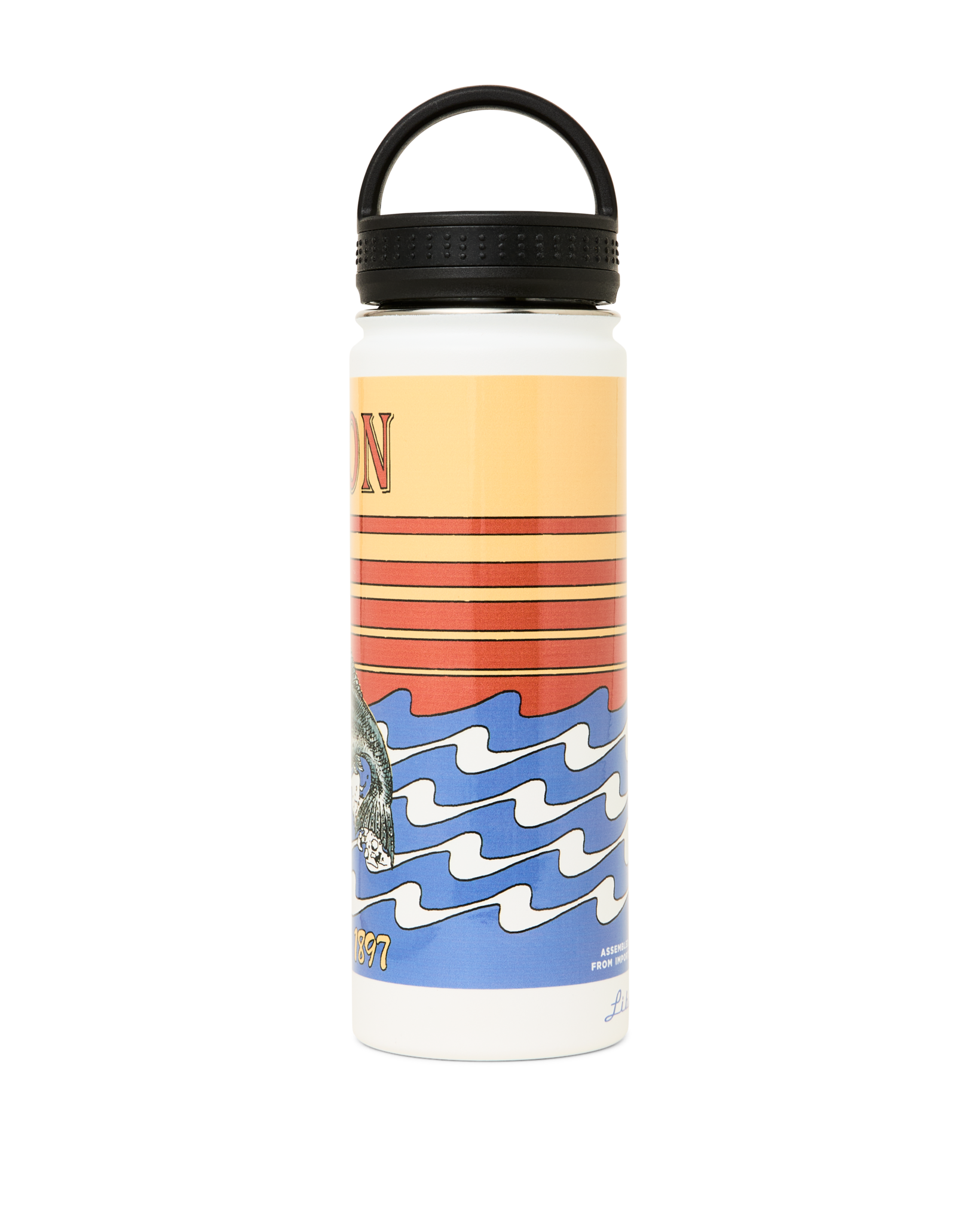 Insulated Water Bottle - White / Dusk Fish - Image 3