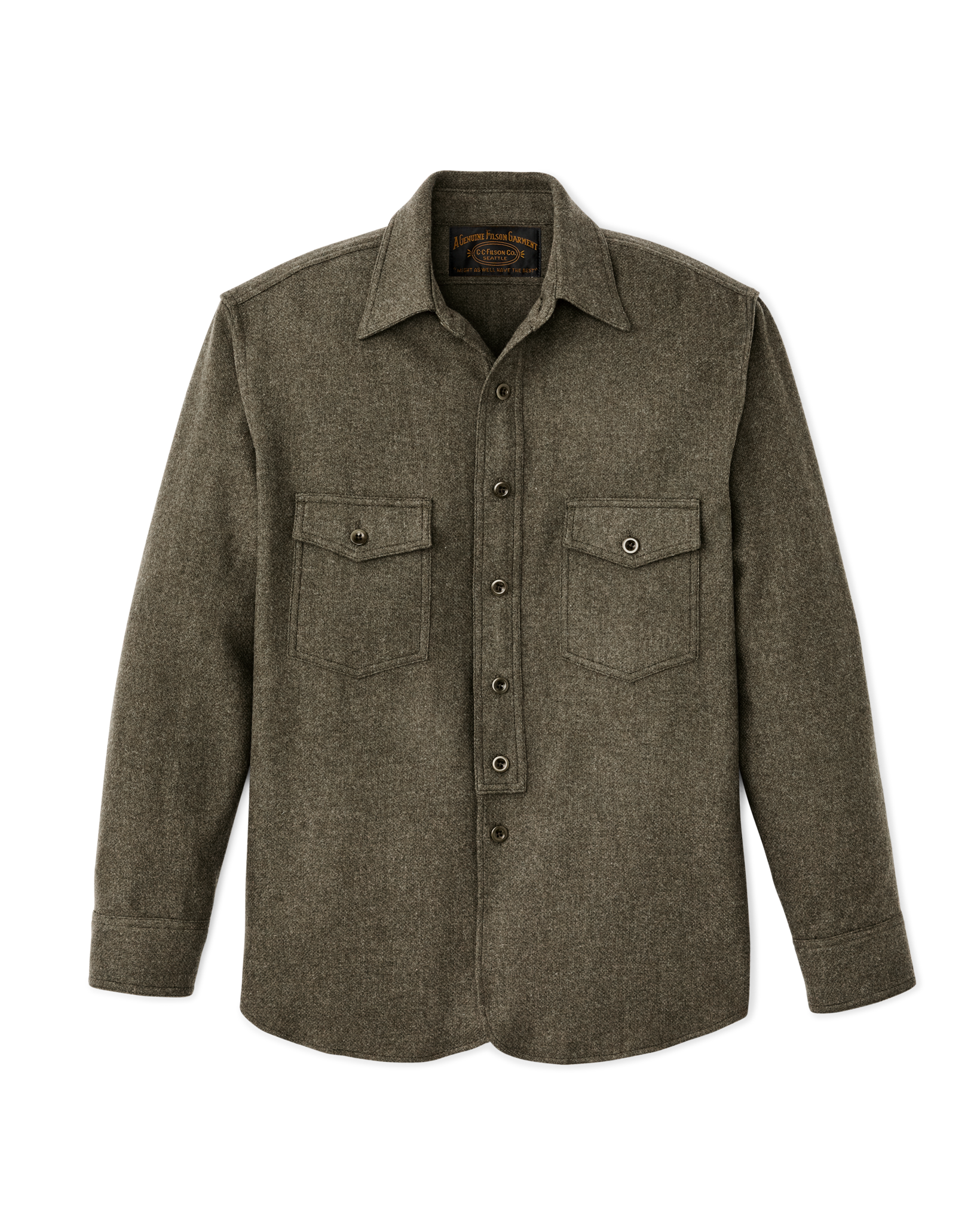1922 Archive Wool Shirt - Dark Olive