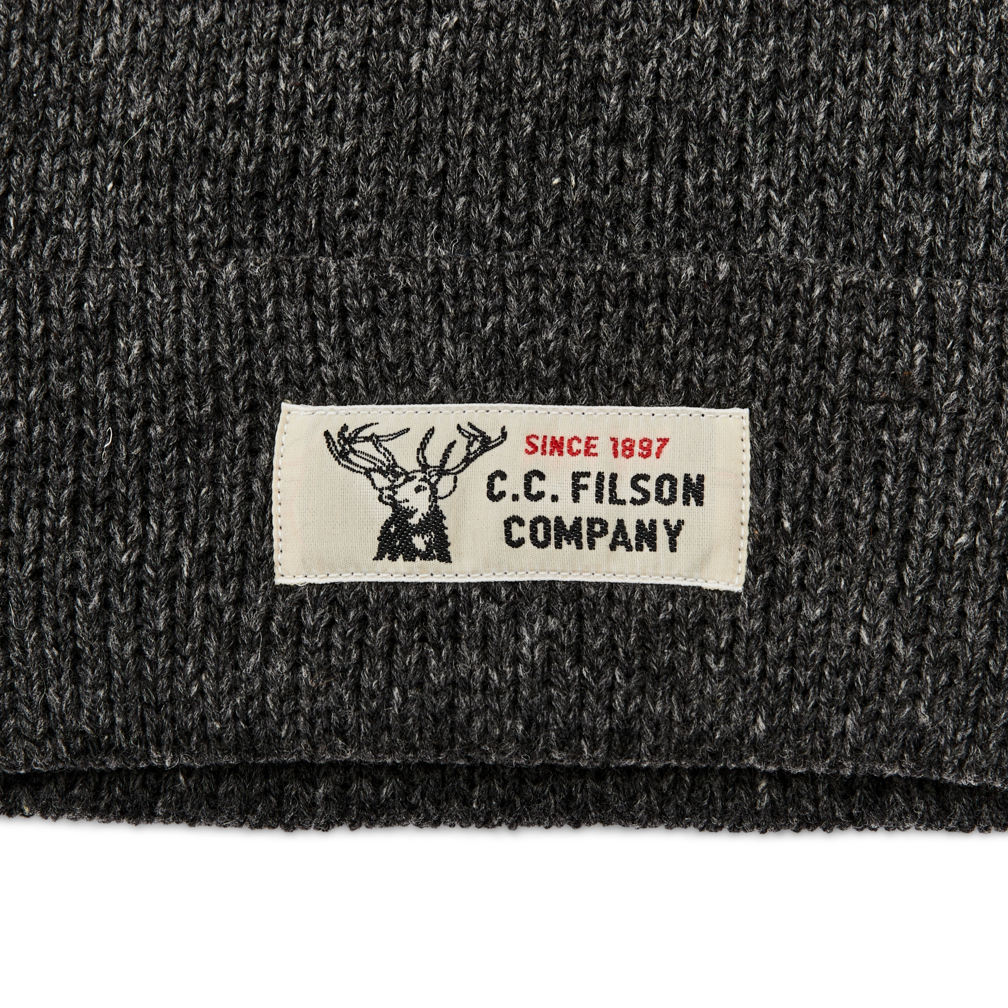 Lined Ragg Wool Beanie - Charcoal Black - Image 5