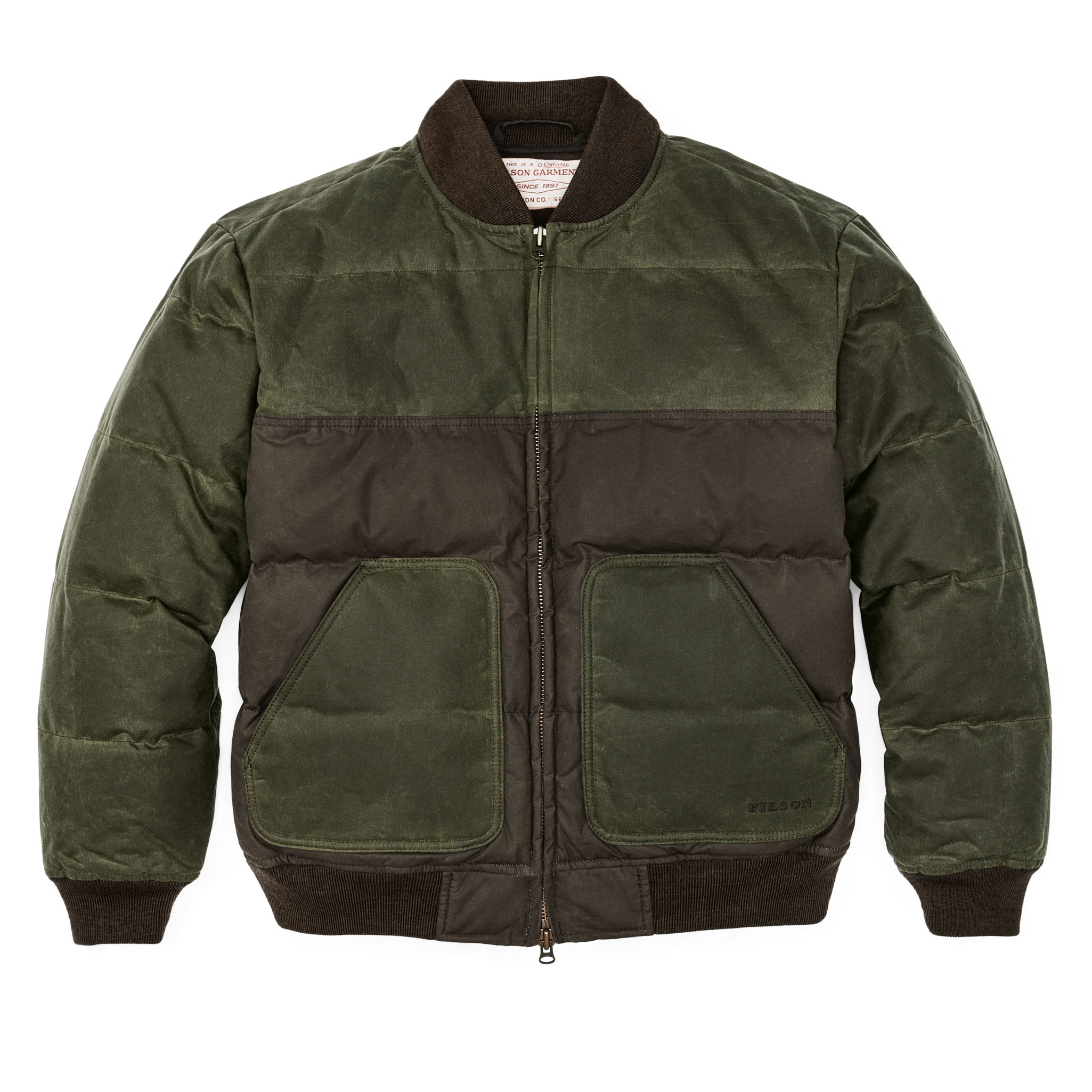 Down Bomber Jacket - Otter Green - Image 3