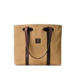 Rugged Twill Large Open Tote Bag - Tan