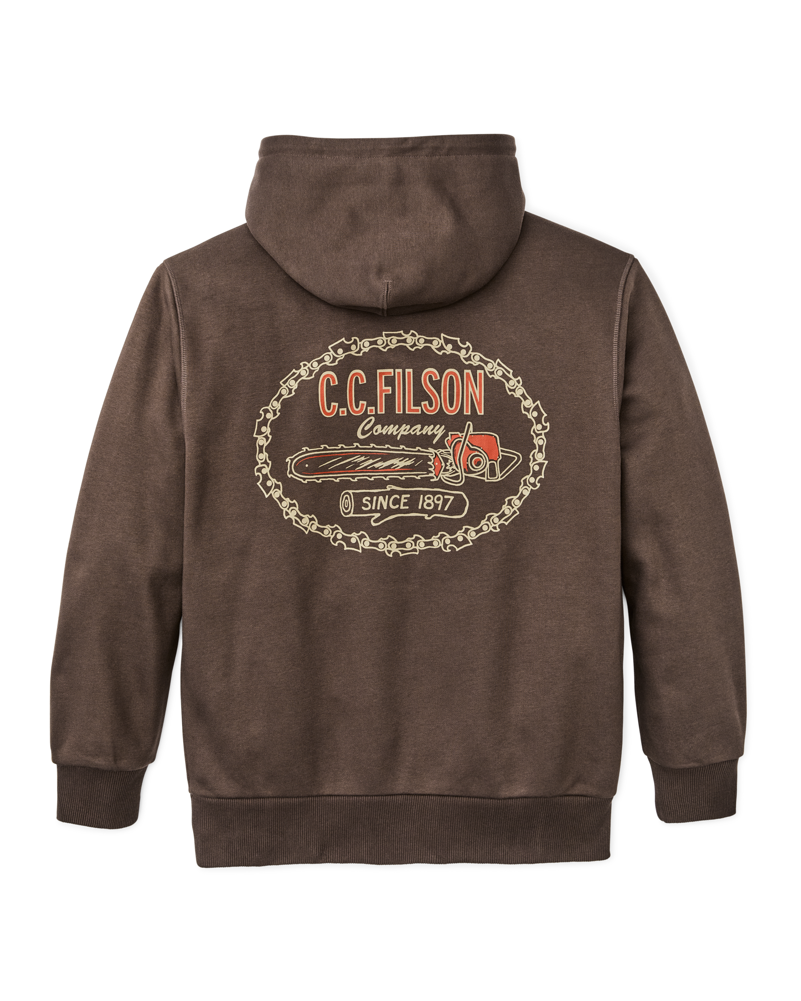 Prospector Graphic Hoodie - Dark Brown / Logging - Image 2
