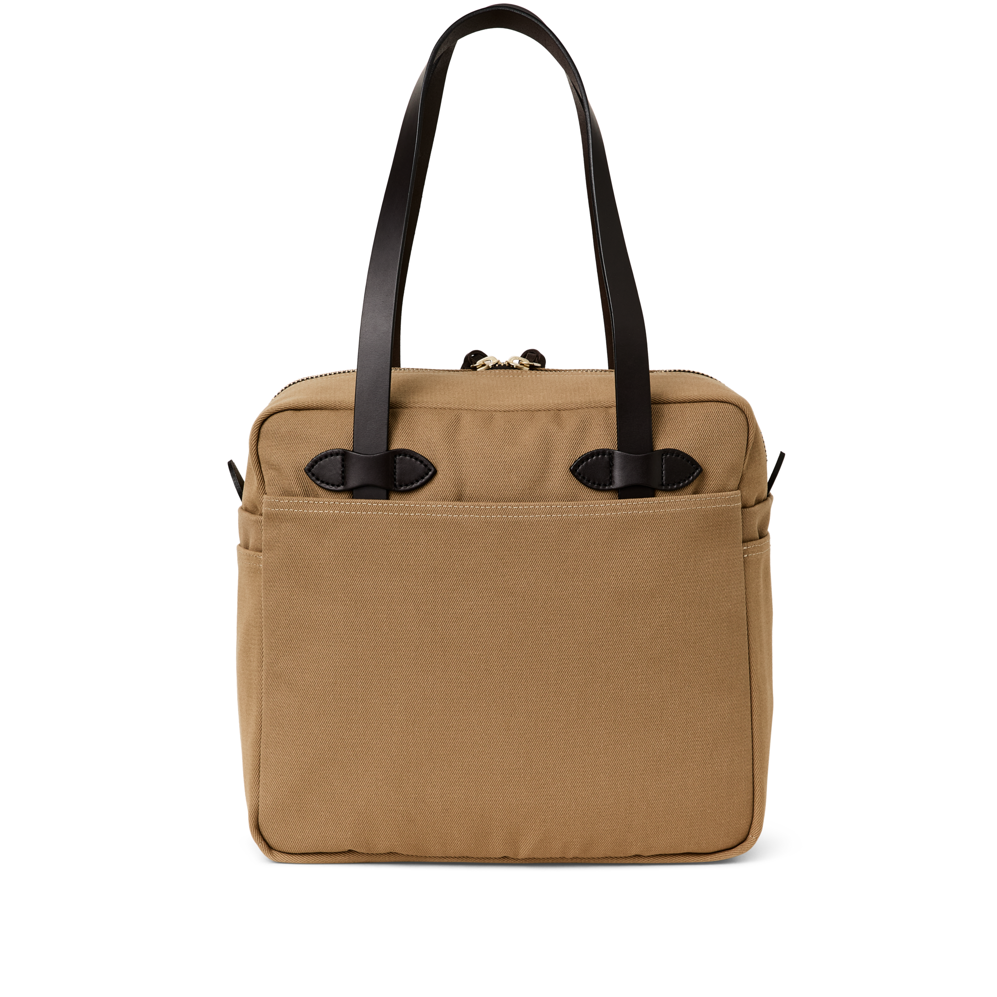 Rugged Twill Zipper Tote Bag - Tan - Image 2