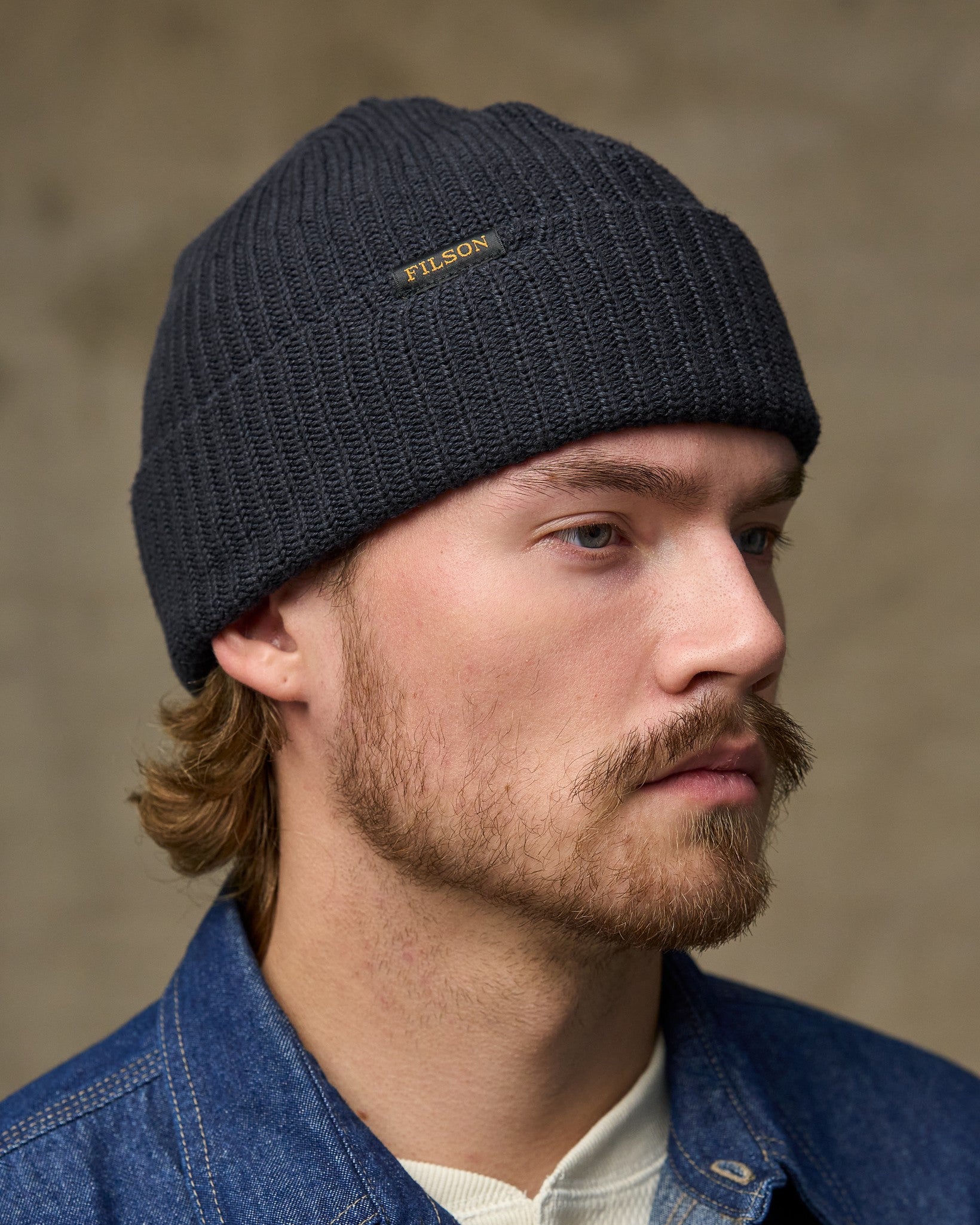 Cotton Watch Cap - Navy - Image 2