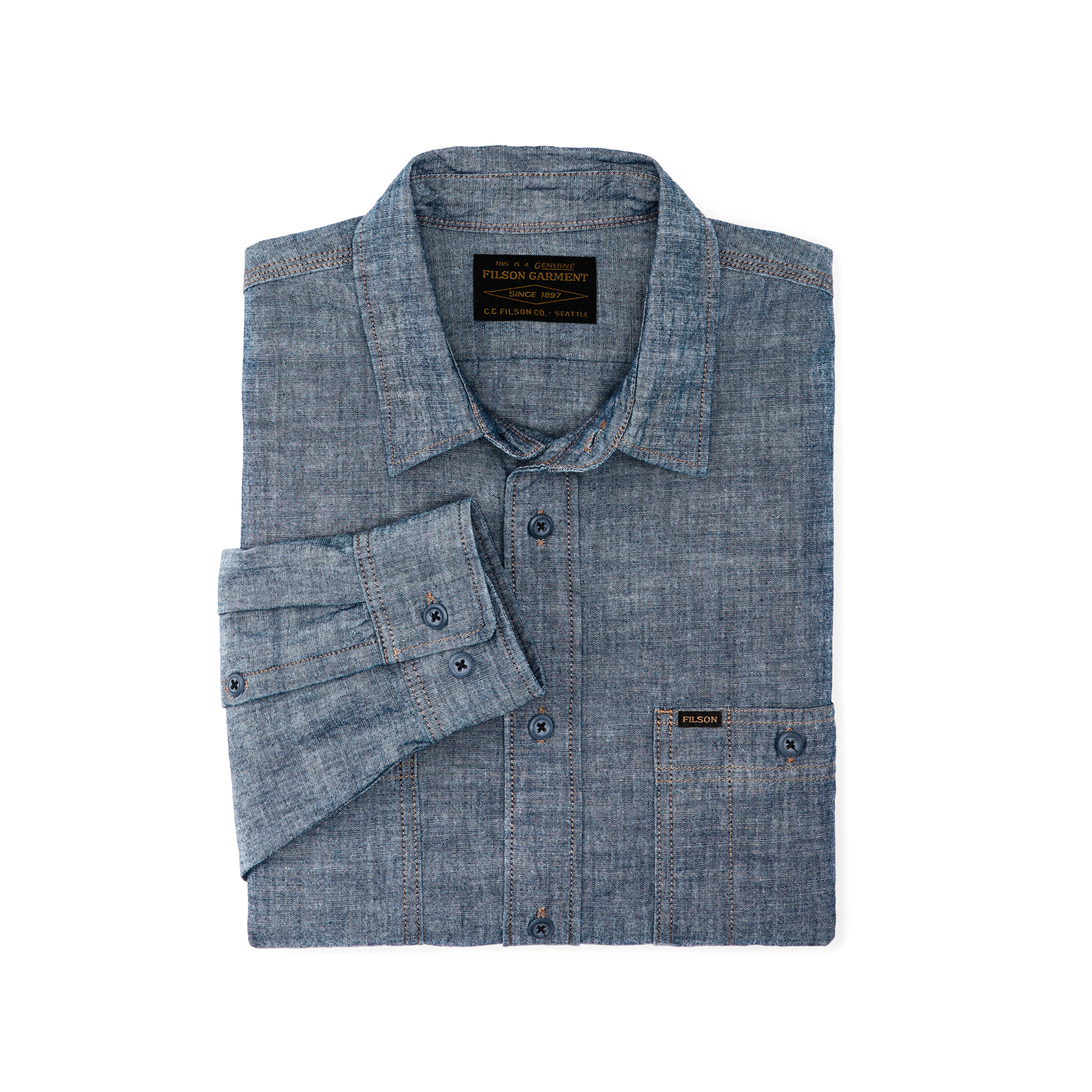 Chambray Cpo Shirt - Rinsed Indigo Chambray - Image 6
