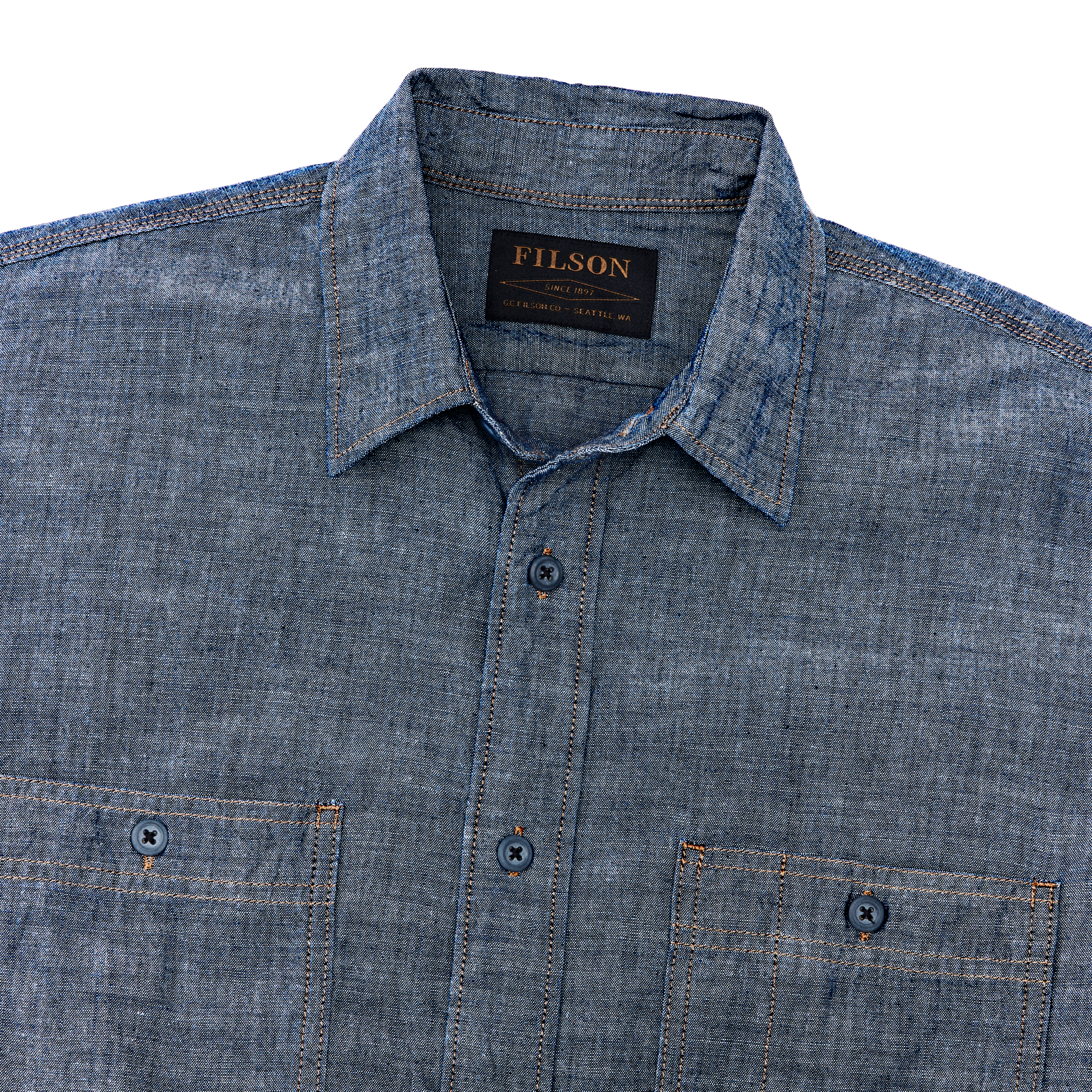 Chambray Cpo Shirt - Rinsed Indigo Chambray - Image 5