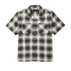 Greenwood Short Sleeve Camp Shirt - Olive / Beige Ombre