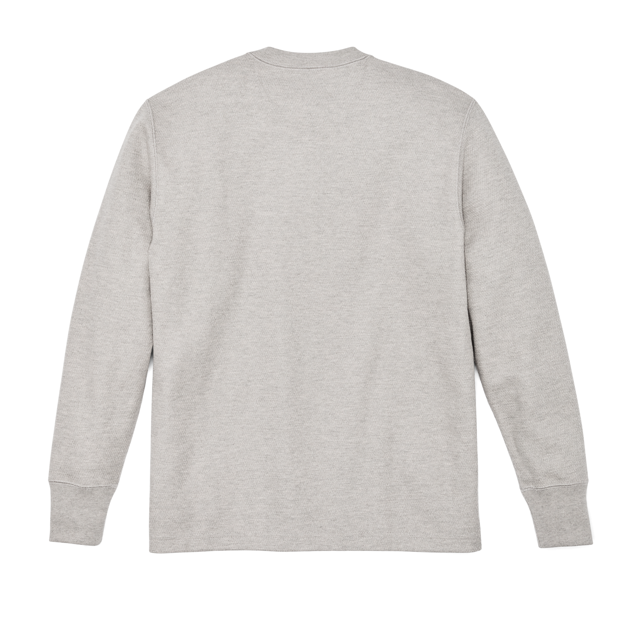 Waffle Knit Henley - Light Heather Gray - Image 4