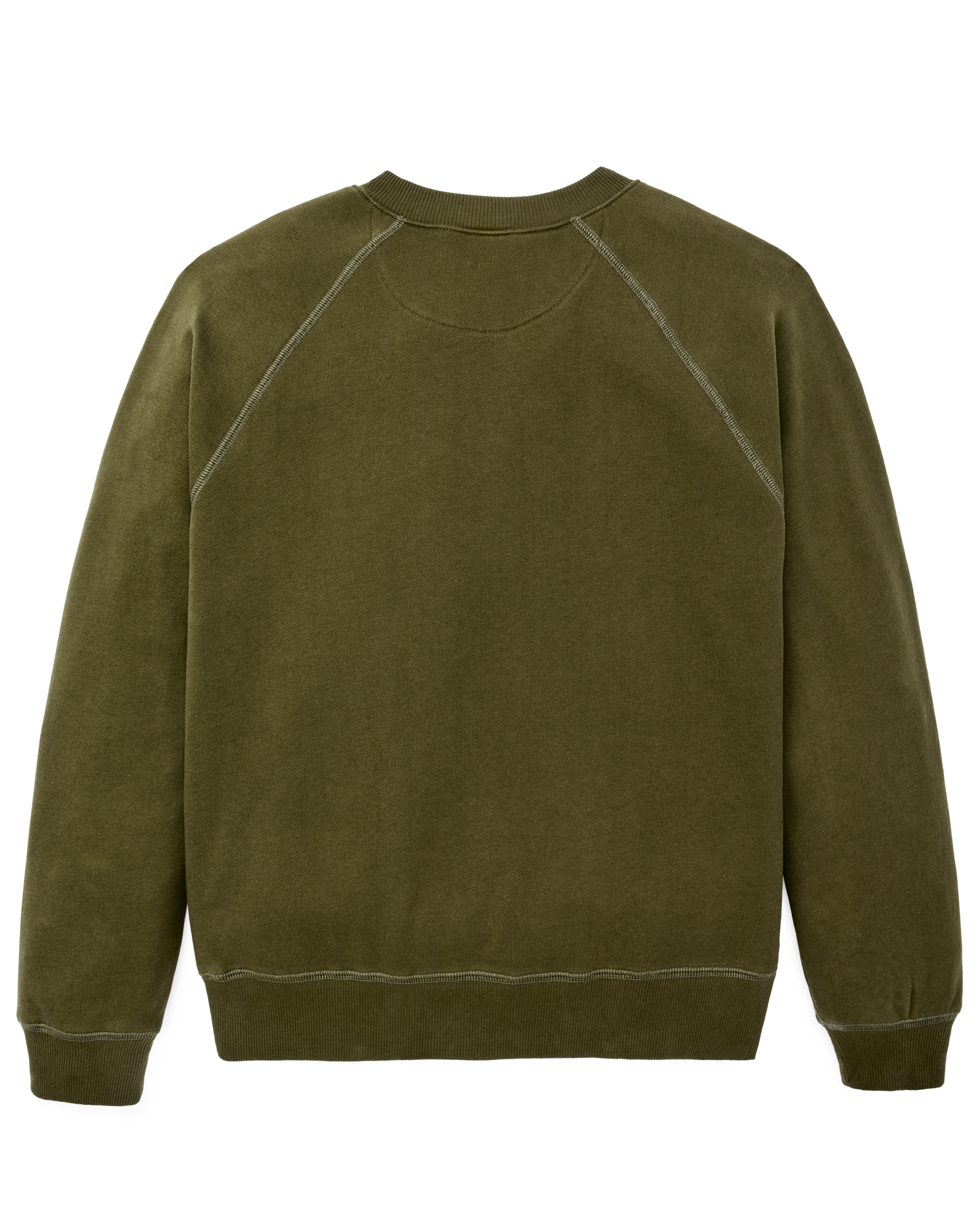 Quarter-zip Terry Sweatshirt - Dark Olive - Image 2