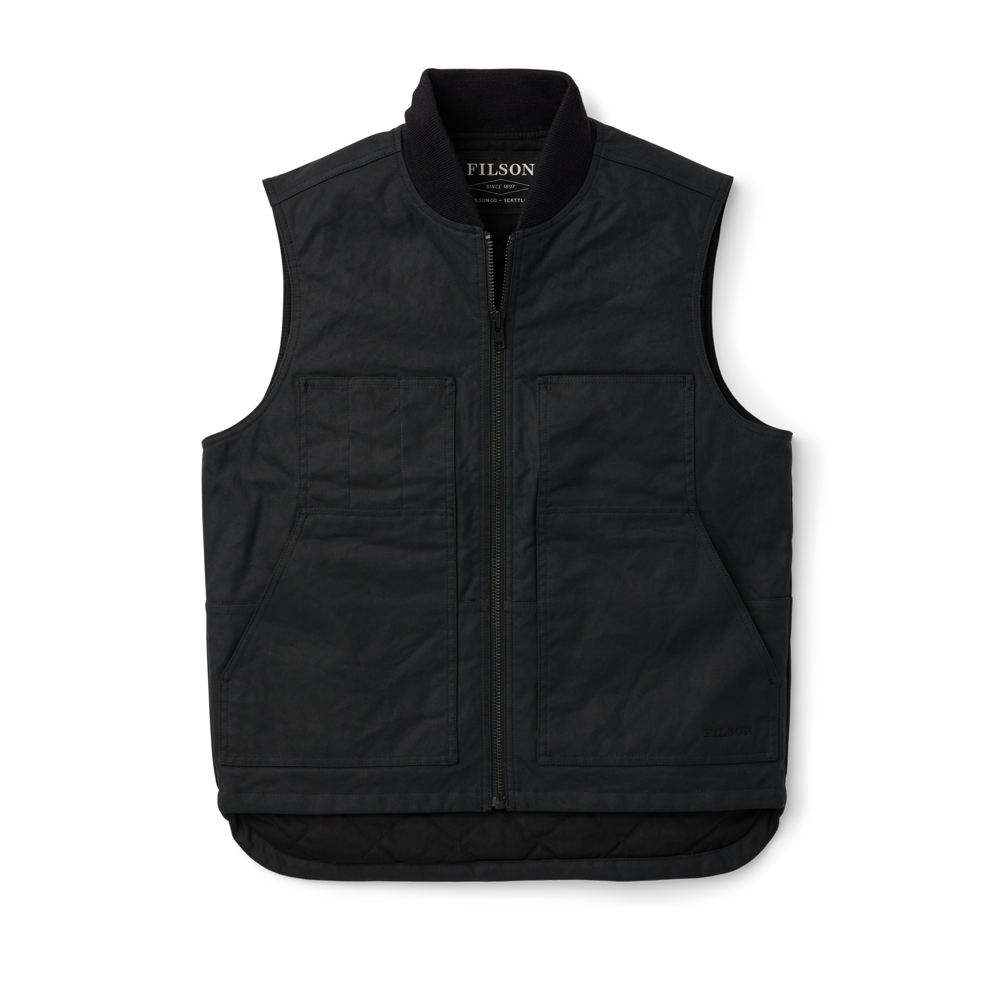 Tin Cloth Insulated Work Vest - Black - Image 3