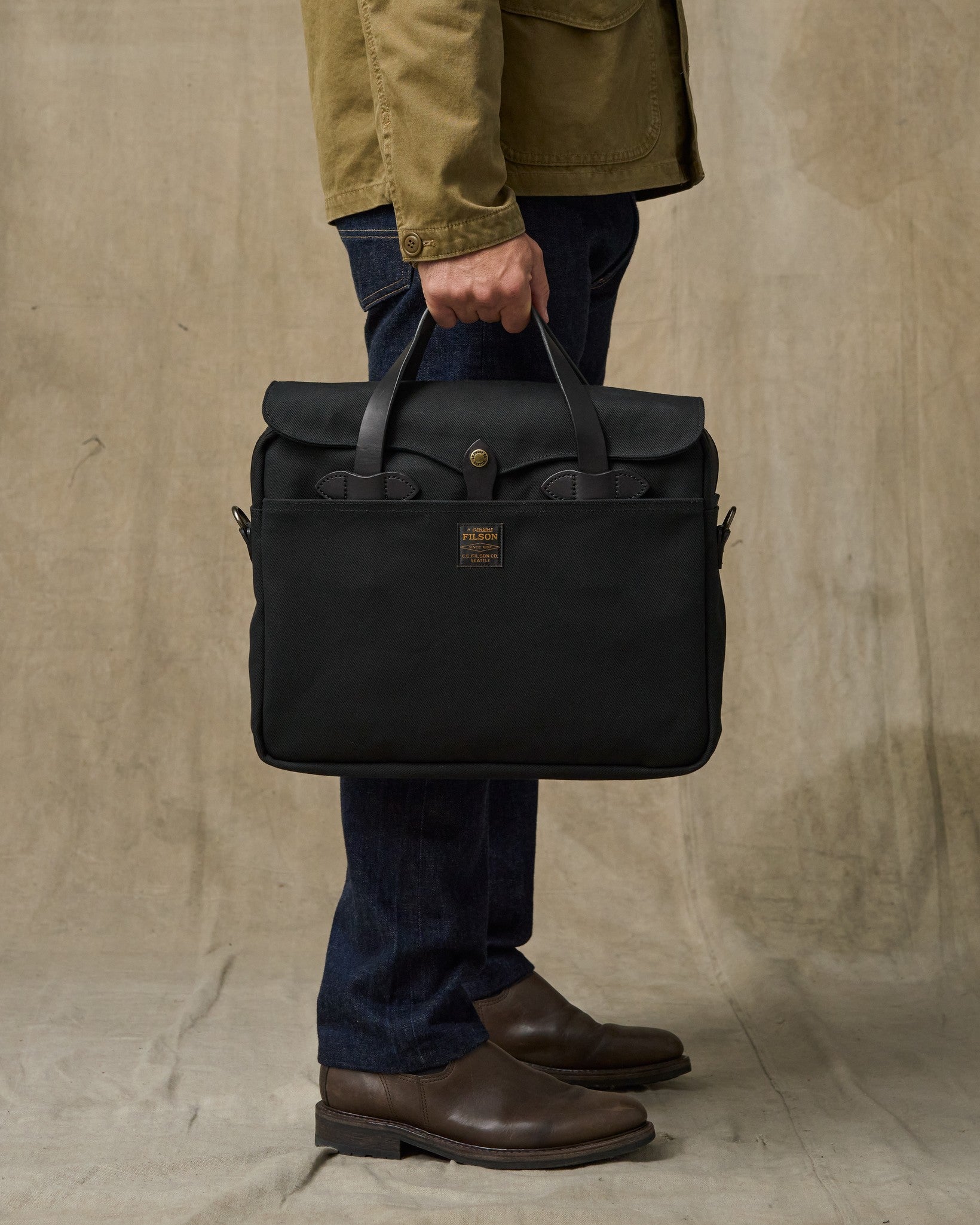 Rugged Twill Original Briefcase - Black - Image 2