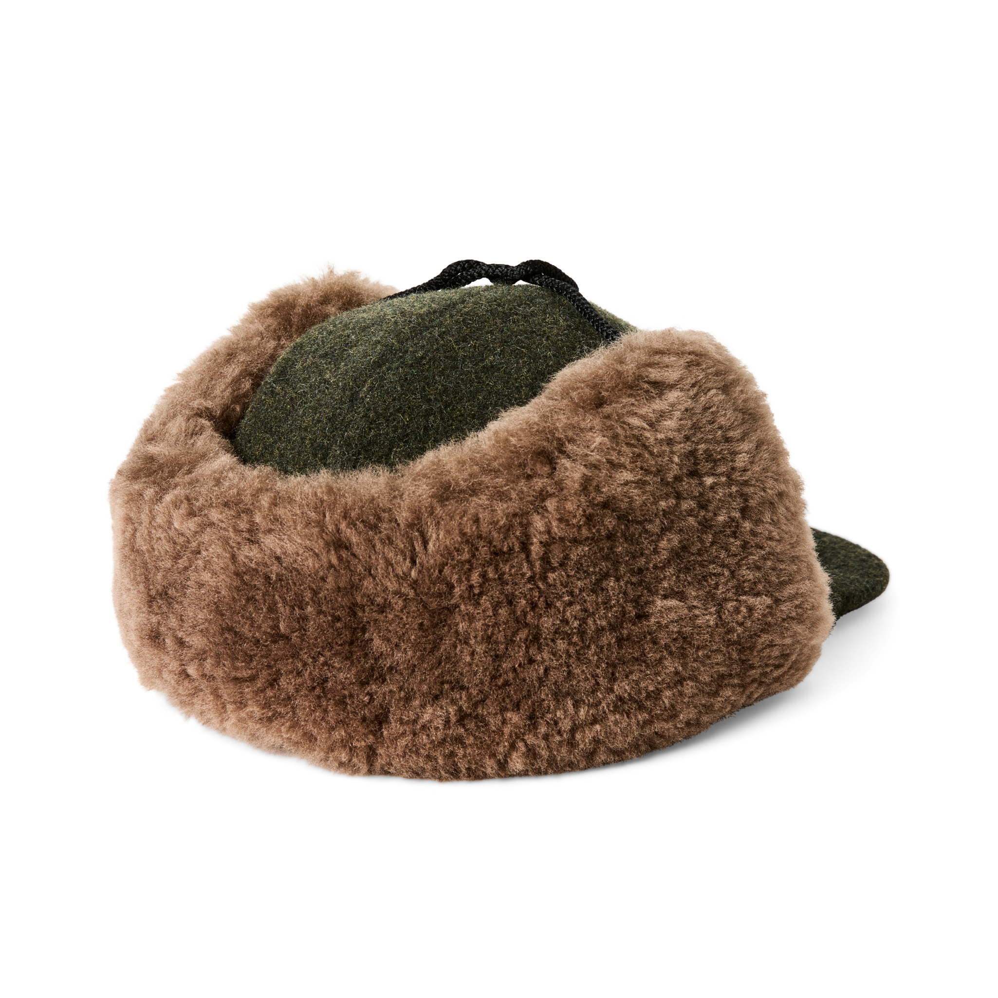 Double Mackinaw Wool Cap - Forest Green / Acorn - Image 2