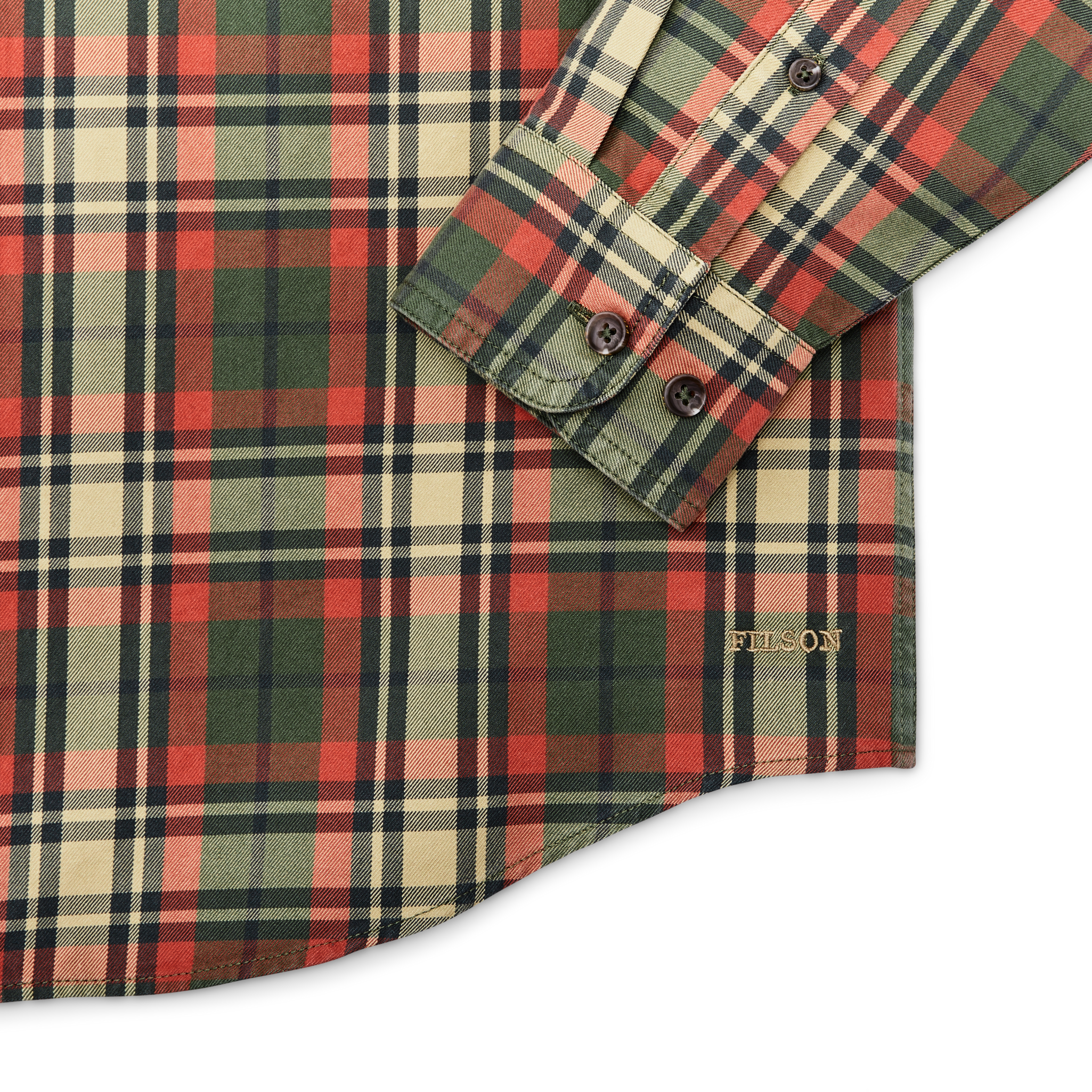 Lightweight Alaskan Guide Shirt - Silver Pine / Burnt Red Plaid - Image 5