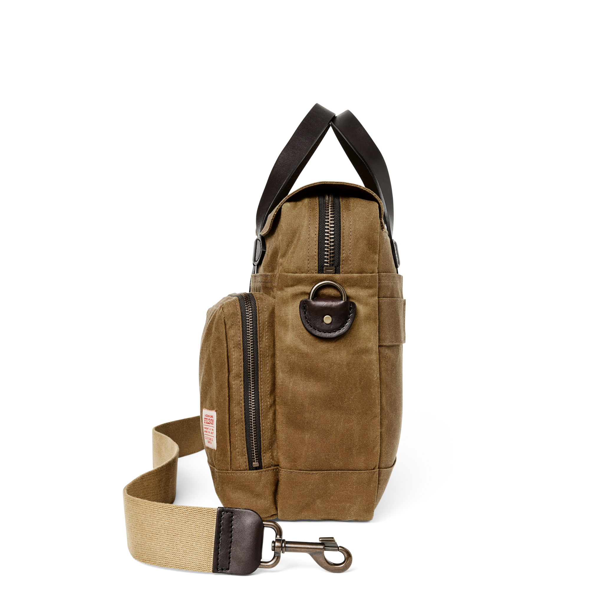 24 Hour Tin Cloth Briefcase - Dark Tan - Image 3