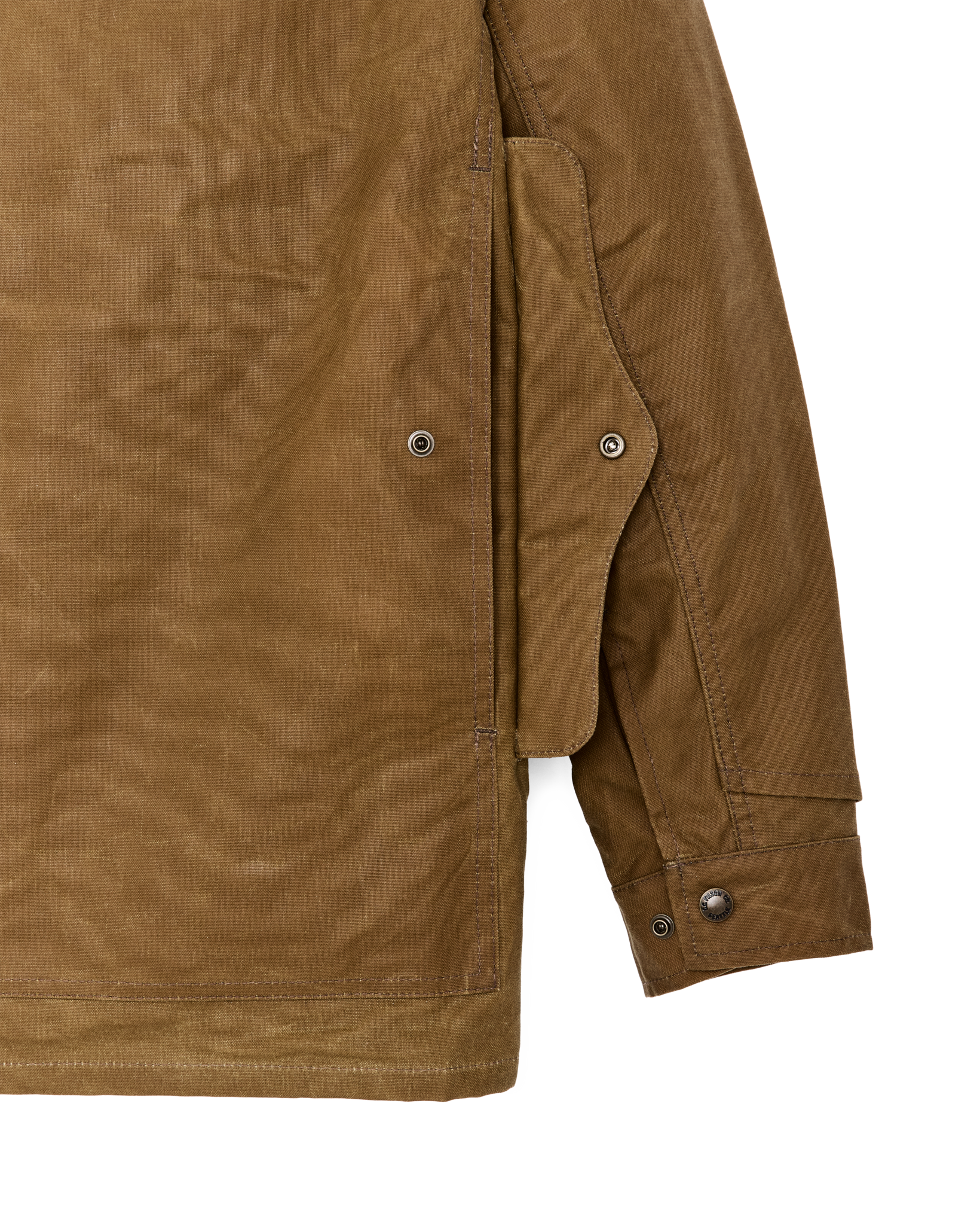 Lined Tin Cloth Cruiser Jacket - Dark Tan - Image 6