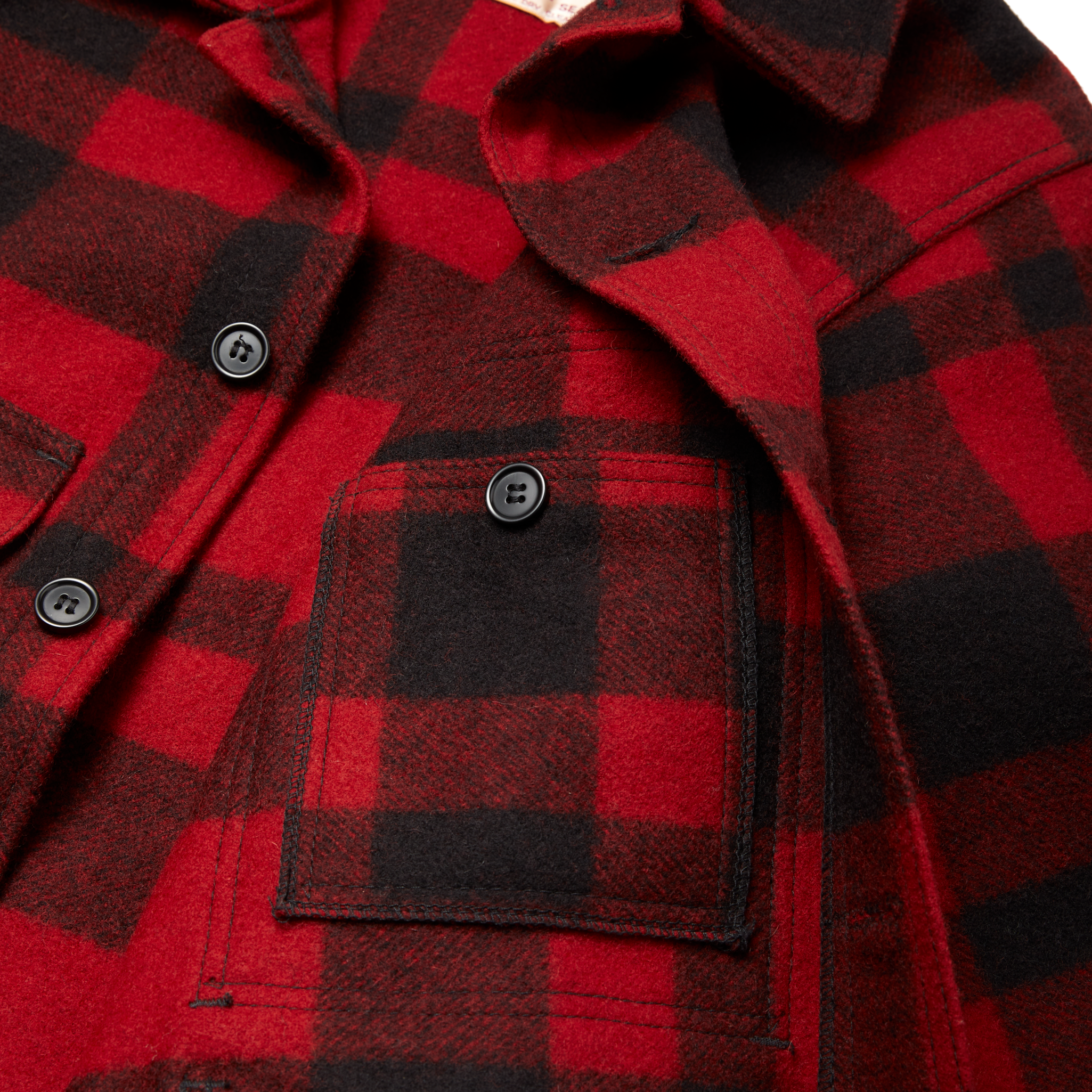Mackinaw Wool Cruiser Jacket - Red/black Plaid - Image 4