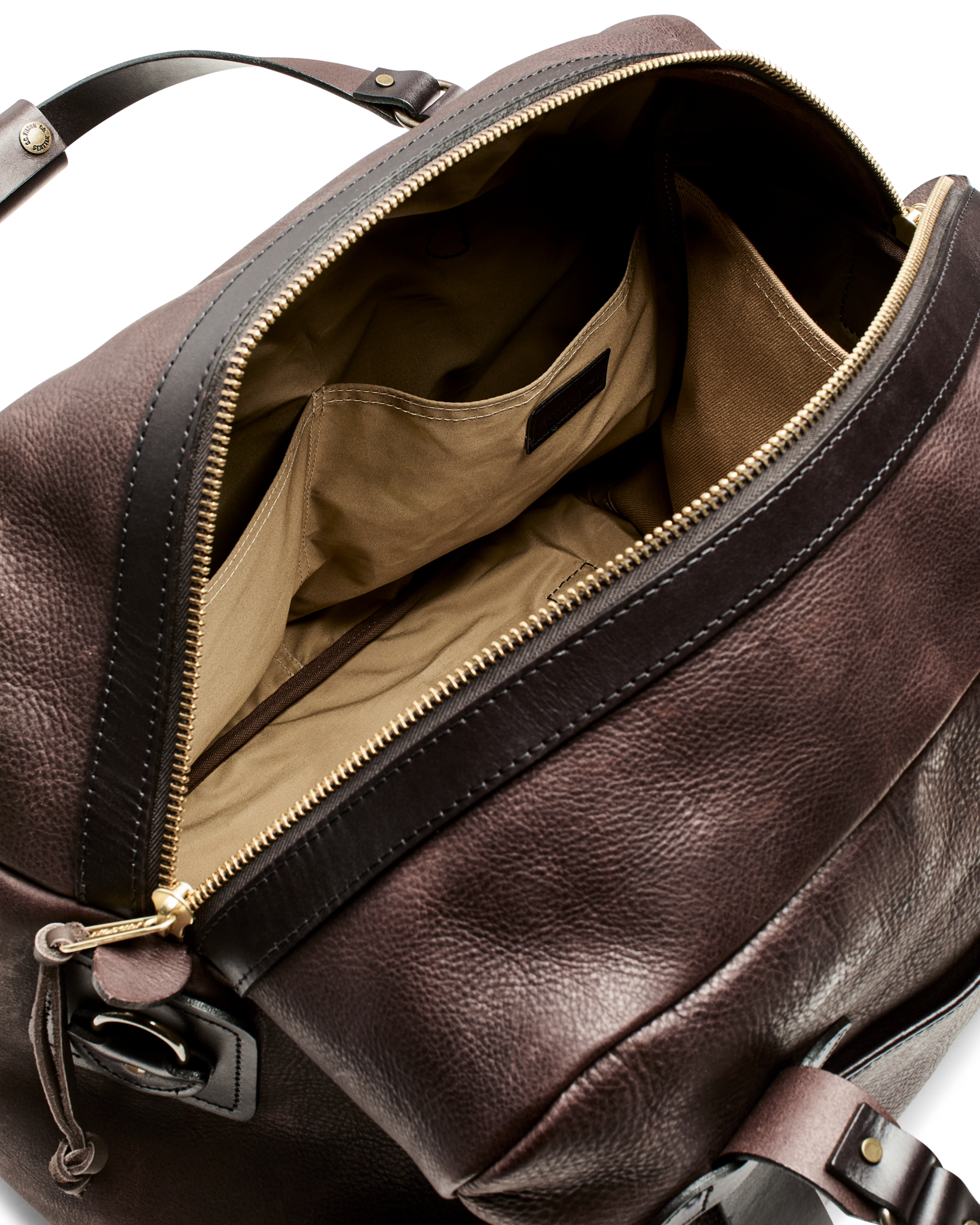 Heritage Leather Medium Duffle Bag - Ballard Brown - Image 5