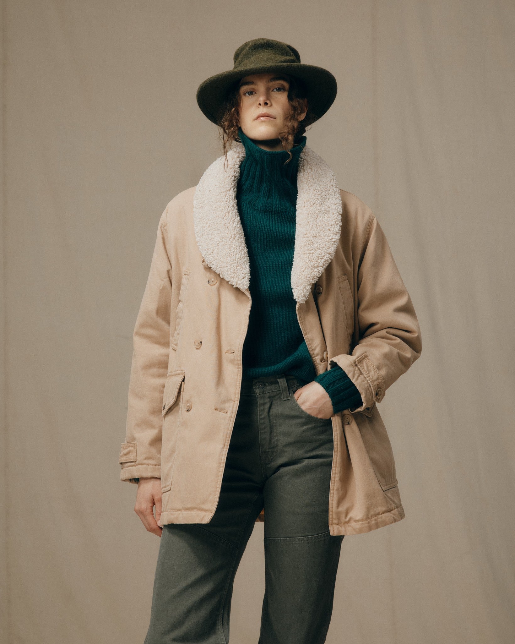 Women's Canvas Packer Coat - Natural - Image 2