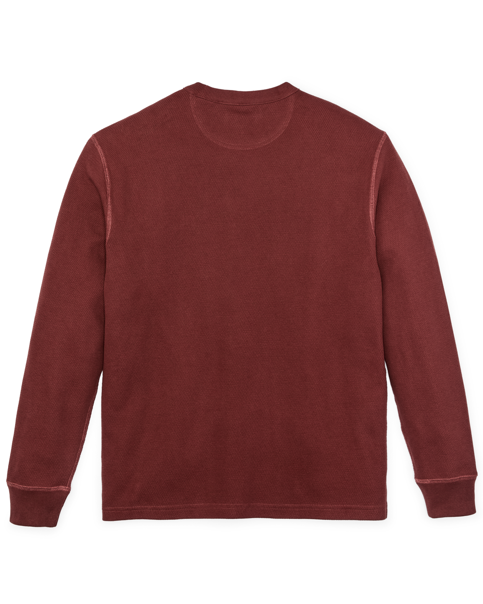 Waffle Knit Thermal Crewneck - Fired Brick - Image 2